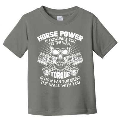 Horse Power Torque Skull Toddler T-Shirt