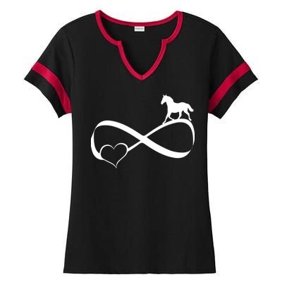 Horse Ribbon Of Love Ladies Halftime Notch Neck Tee