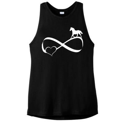 Horse Ribbon Of Love Ladies PosiCharge Tri-Blend Wicking Tank