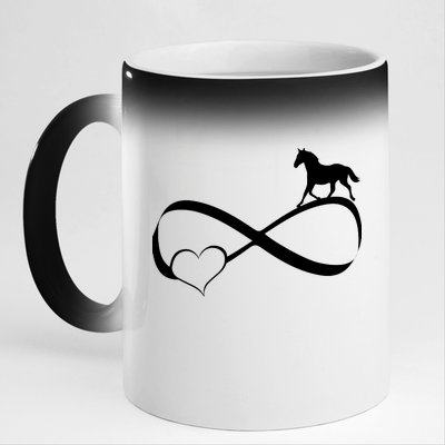 Horse Ribbon Of Love 11oz Black Color Changing Mug