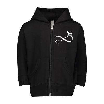 Horse Ribbon Of Love Toddler Zip Fleece Hoodie