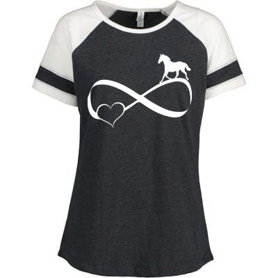 Horse Ribbon Of Love Enza Ladies Jersey Colorblock Tee