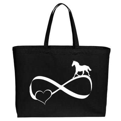 Horse Ribbon Of Love Cotton Canvas Jumbo Tote