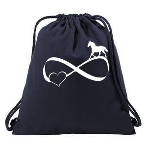 Horse Ribbon Of Love Drawstring Bag