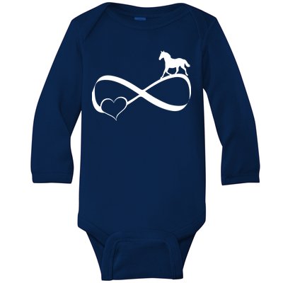 Horse Ribbon Of Love Baby Long Sleeve Bodysuit