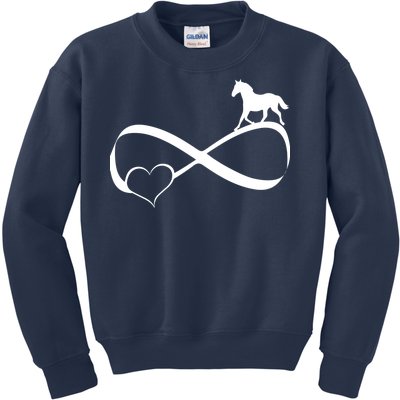 Horse Ribbon Of Love Kids Sweatshirt