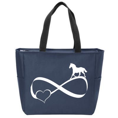 Horse Ribbon Of Love Zip Tote Bag