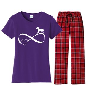 Horse Ribbon Of Love Women's Flannel Pajama Set