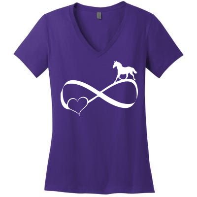 Horse Ribbon Of Love Women's V-Neck T-Shirt