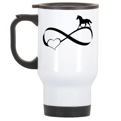 Horse Ribbon Of Love Stainless Steel Travel Mug