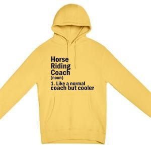 Horse Riding Coach Premium Pullover Hoodie