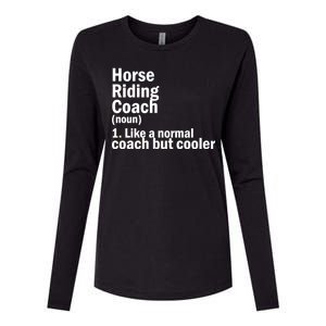 Horse Riding Coach Womens Cotton Relaxed Long Sleeve T-Shirt