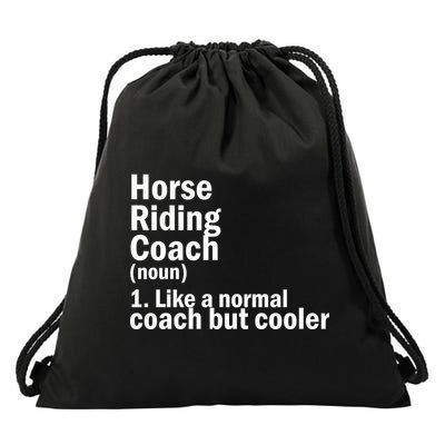 Horse Riding Coach Drawstring Bag