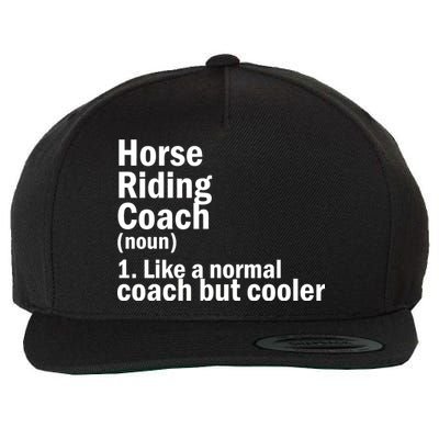 Horse Riding Coach Wool Snapback Cap