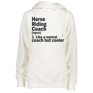 Horse Riding Coach Womens Funnel Neck Pullover Hood