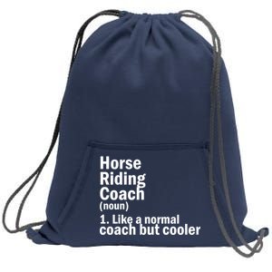 Horse Riding Coach Sweatshirt Cinch Pack Bag