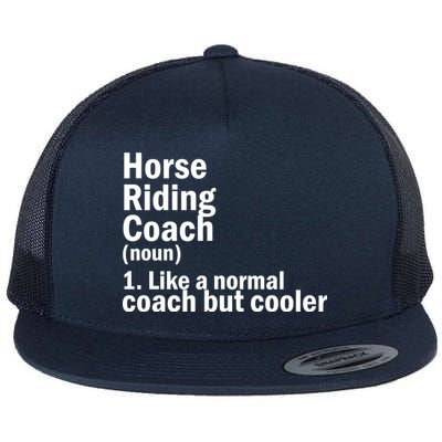 Horse Riding Coach Flat Bill Trucker Hat