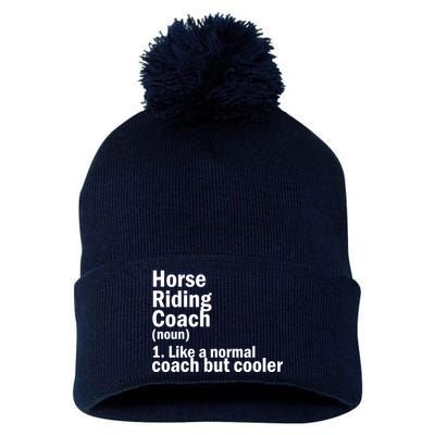 Horse Riding Coach Pom Pom 12in Knit Beanie