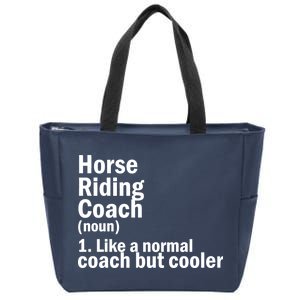 Horse Riding Coach Zip Tote Bag