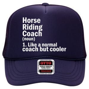 Horse Riding Coach High Crown Mesh Back Trucker Hat