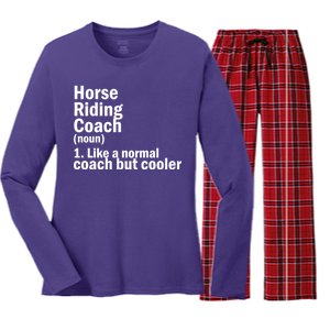 Horse Riding Coach Women's Long Sleeve Flannel Pajama Set 