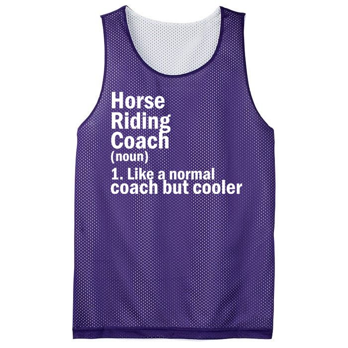 Horse Riding Coach Mesh Reversible Basketball Jersey Tank