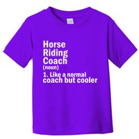 Horse Riding Coach Toddler T-Shirt