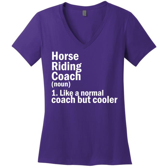 Horse Riding Coach Women's V-Neck T-Shirt