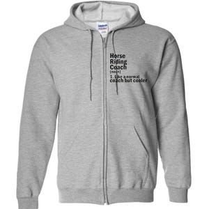 Horse Riding Coach Full Zip Hoodie