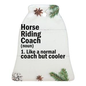 Horse Riding Coach Ceramic Bell Ornament