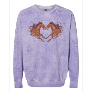 Horse Shaped Heart Colorblast Crewneck Sweatshirt