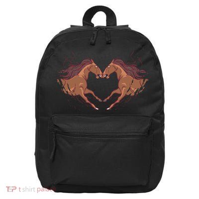 Horse Shaped Heart 16 in Basic Backpack