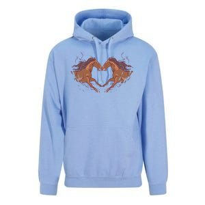 Horse Shaped Heart Unisex Surf Hoodie