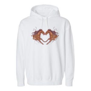 Horse Shaped Heart Garment-Dyed Fleece Hoodie