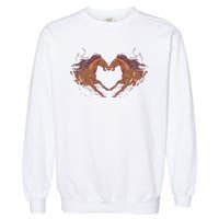 Horse Shaped Heart Garment-Dyed Sweatshirt