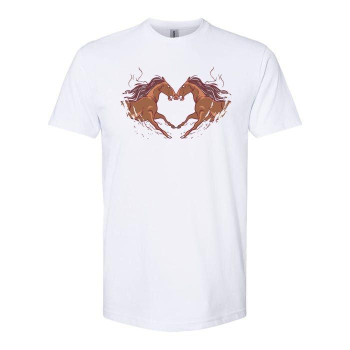 Horse Shaped Heart Softstyle CVC T-Shirt