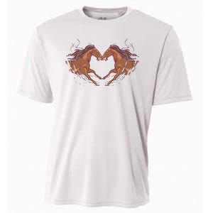 Horse Shaped Heart Cooling Performance Crew T-Shirt