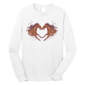 Horse Shaped Heart Long Sleeve Shirt