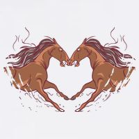 Horse Shaped Heart 11oz C Handle Ceramic Mug