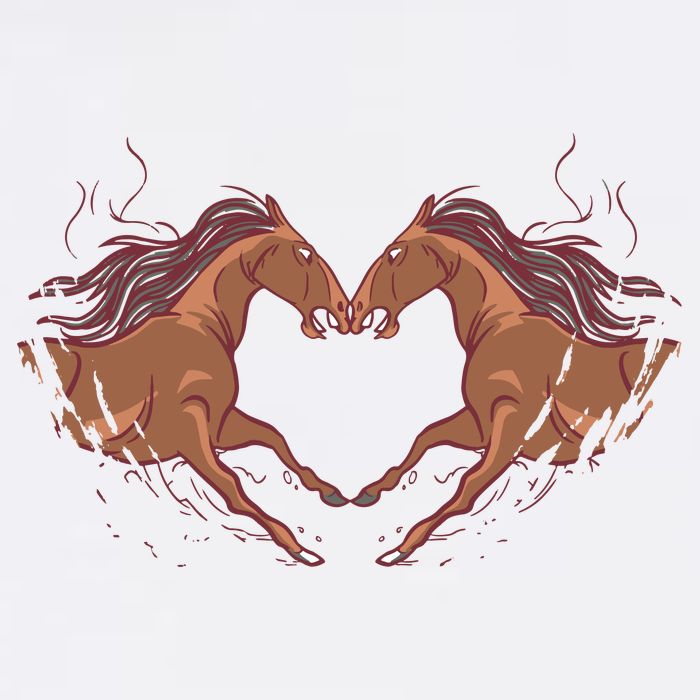 Horse Shaped Heart 11oz C Handle Ceramic Mug