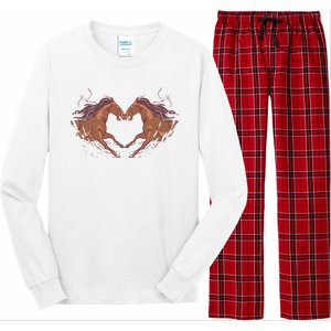 Horse Shaped Heart Long Sleeve Pajama Set