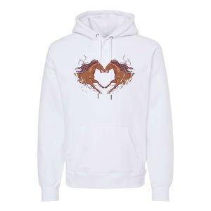 Horse Shaped Heart Premium Hoodie