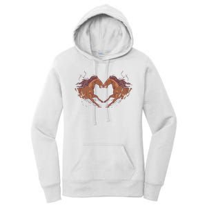 Horse Shaped Heart Women's Pullover Hoodie