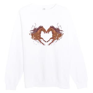 Horse Shaped Heart Premium Crewneck Sweatshirt