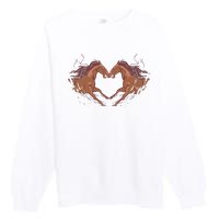 Horse Shaped Heart Premium Crewneck Sweatshirt