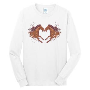 Horse Shaped Heart Tall Long Sleeve T-Shirt