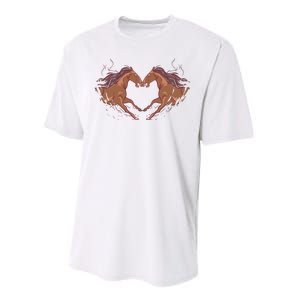 Horse Shaped Heart Performance Sprint T-Shirt