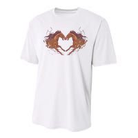 Horse Shaped Heart Performance Sprint T-Shirt