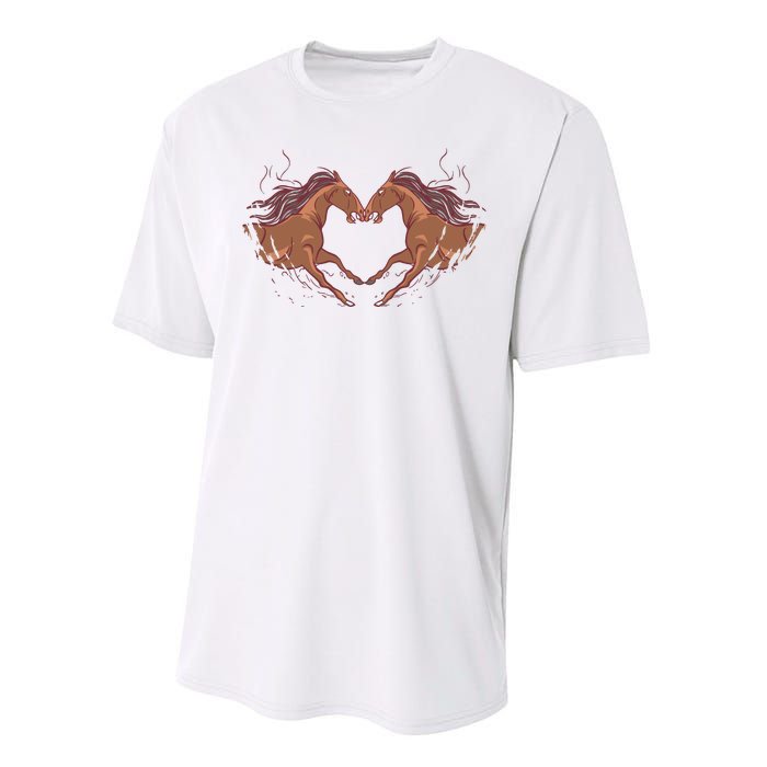 Horse Shaped Heart Performance Sprint T-Shirt