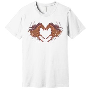 Horse Shaped Heart Premium T-Shirt